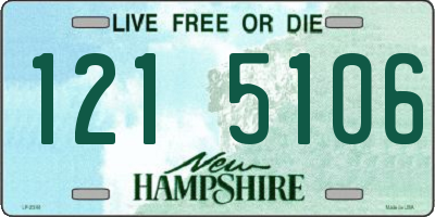 NH license plate 1215106