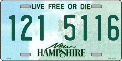 NH license plate 1215116