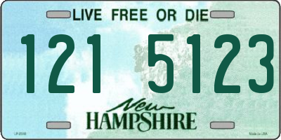 NH license plate 1215123