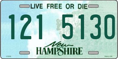 NH license plate 1215130