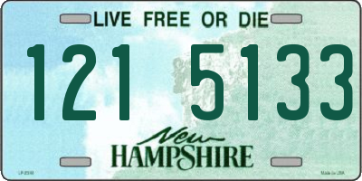 NH license plate 1215133