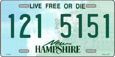 NH license plate 1215151