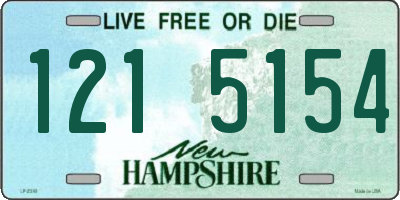 NH license plate 1215154