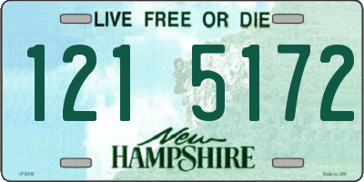 NH license plate 1215172