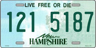 NH license plate 1215187