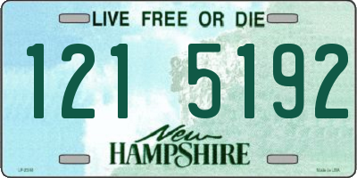 NH license plate 1215192