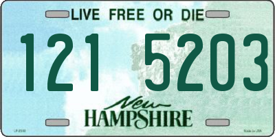 NH license plate 1215203