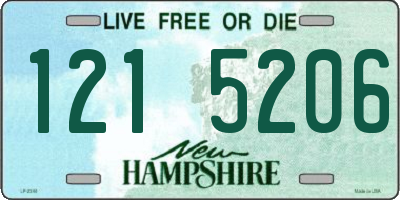 NH license plate 1215206