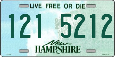 NH license plate 1215212