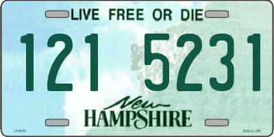 NH license plate 1215231