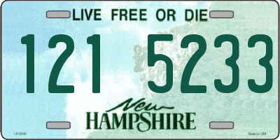 NH license plate 1215233