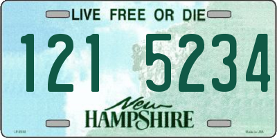 NH license plate 1215234