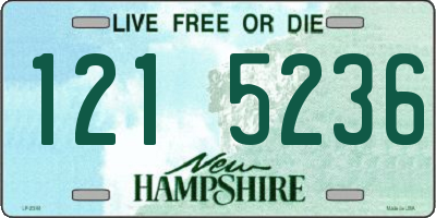 NH license plate 1215236