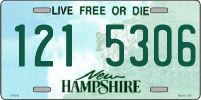 NH license plate 1215306