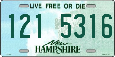 NH license plate 1215316