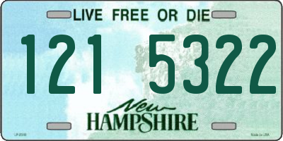 NH license plate 1215322