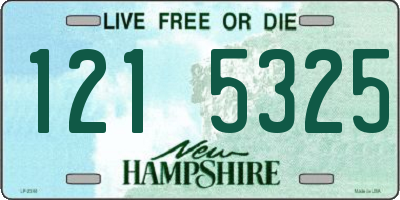 NH license plate 1215325