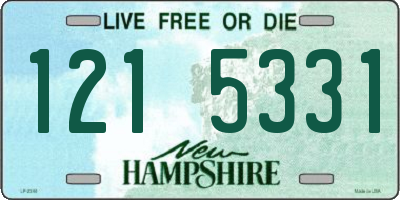 NH license plate 1215331