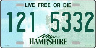 NH license plate 1215332
