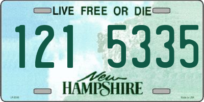 NH license plate 1215335