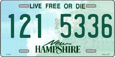 NH license plate 1215336
