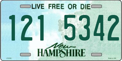 NH license plate 1215342