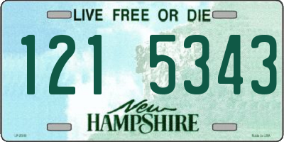 NH license plate 1215343