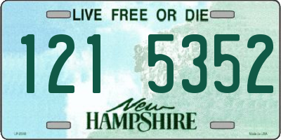 NH license plate 1215352