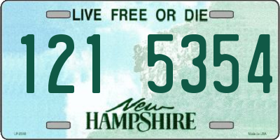 NH license plate 1215354