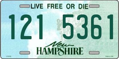 NH license plate 1215361