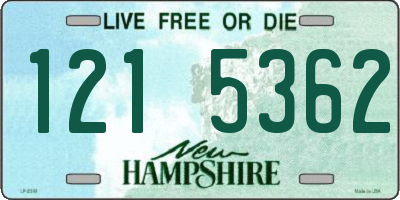 NH license plate 1215362