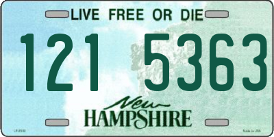 NH license plate 1215363