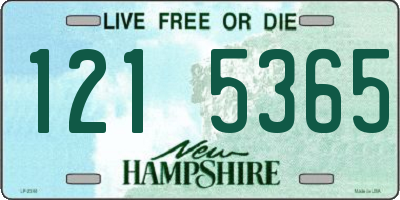 NH license plate 1215365