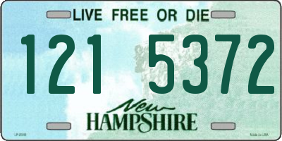 NH license plate 1215372