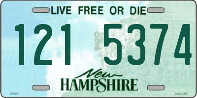 NH license plate 1215374