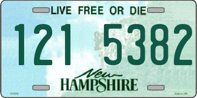 NH license plate 1215382