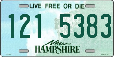 NH license plate 1215383