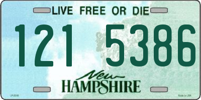 NH license plate 1215386