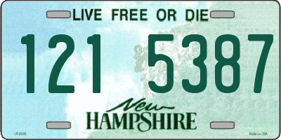 NH license plate 1215387