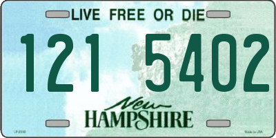 NH license plate 1215402