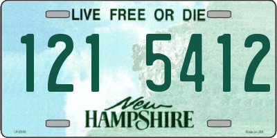 NH license plate 1215412