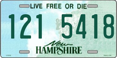NH license plate 1215418
