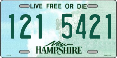NH license plate 1215421