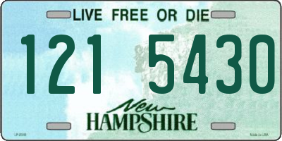 NH license plate 1215430