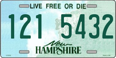 NH license plate 1215432