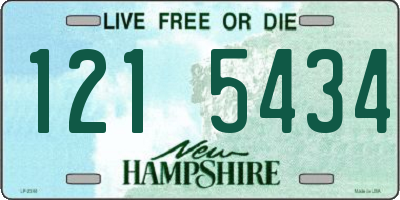 NH license plate 1215434