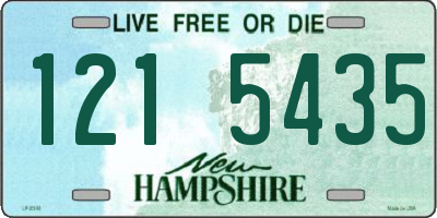 NH license plate 1215435