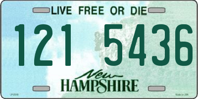 NH license plate 1215436