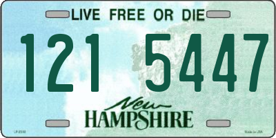 NH license plate 1215447