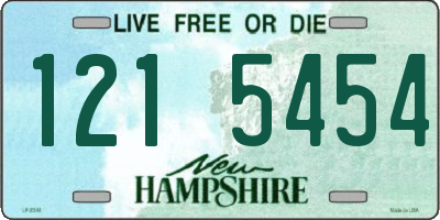 NH license plate 1215454